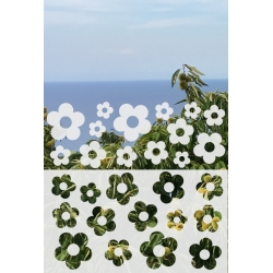 ROZ15 50x47 naklejka na okno wzory roślinne i zwierzęce - kwiaty